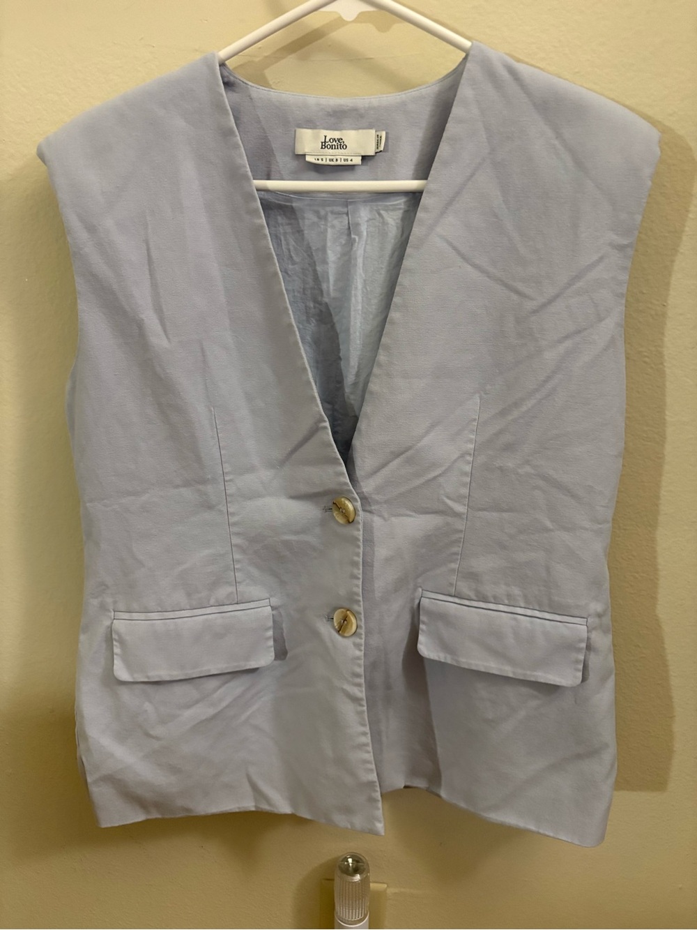 Love Bonito Lavender Tailored Sleeveless Vest